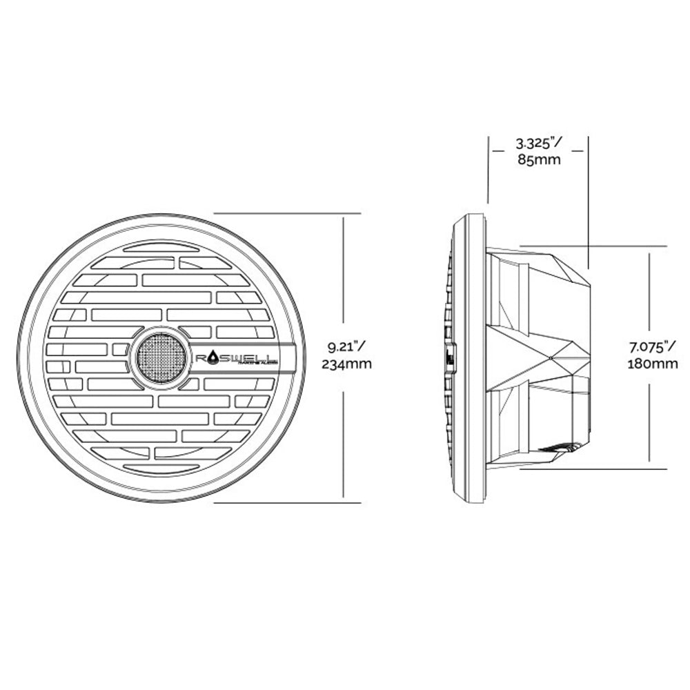 Roswell R1 8 Marine Speakers - White - 100W RMS 200W Peak Power [C920-1610]