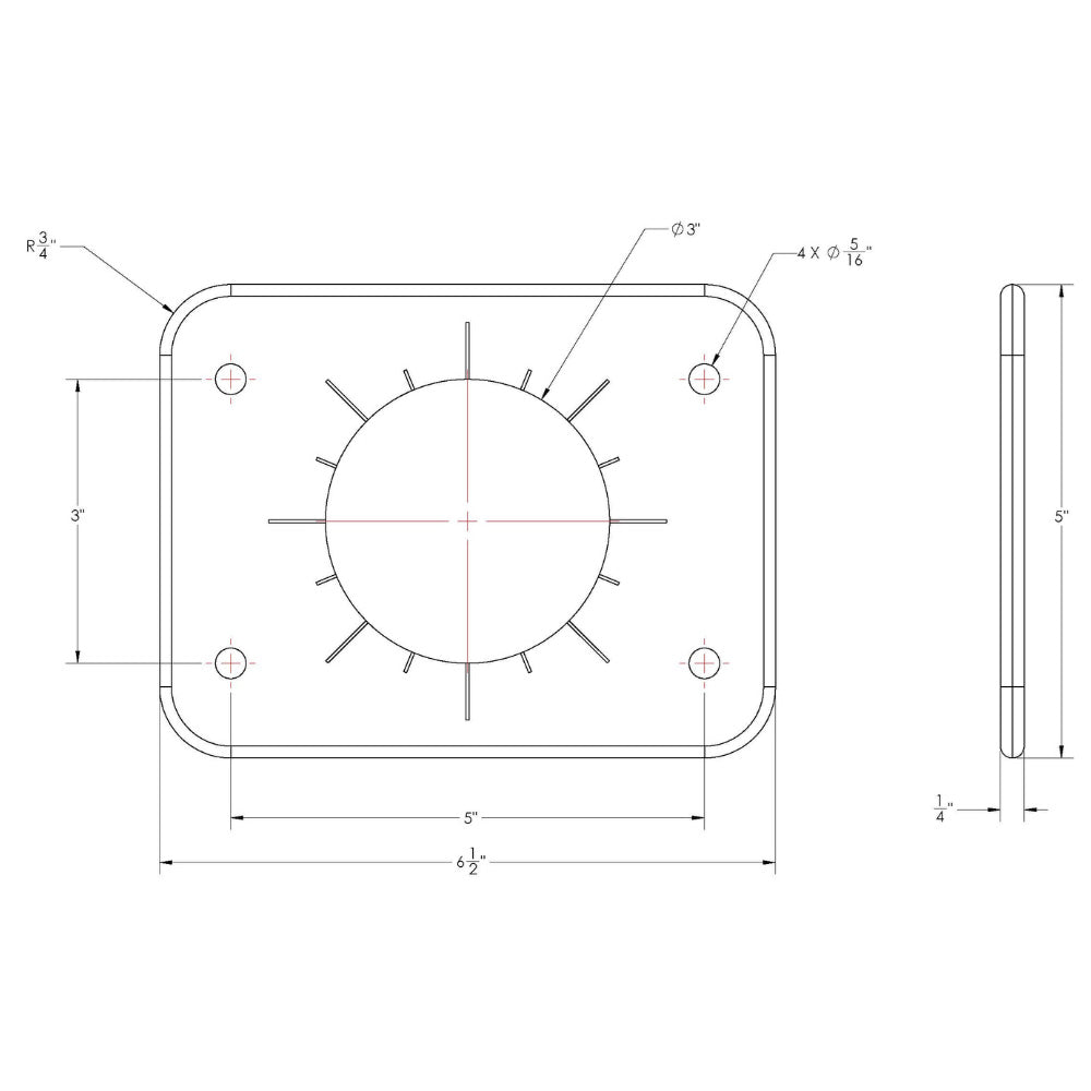 TACO Grand Slam 300 Universal Backing Plate f/GS-300 GS-390 - Pair [BP-0300BSY-1]