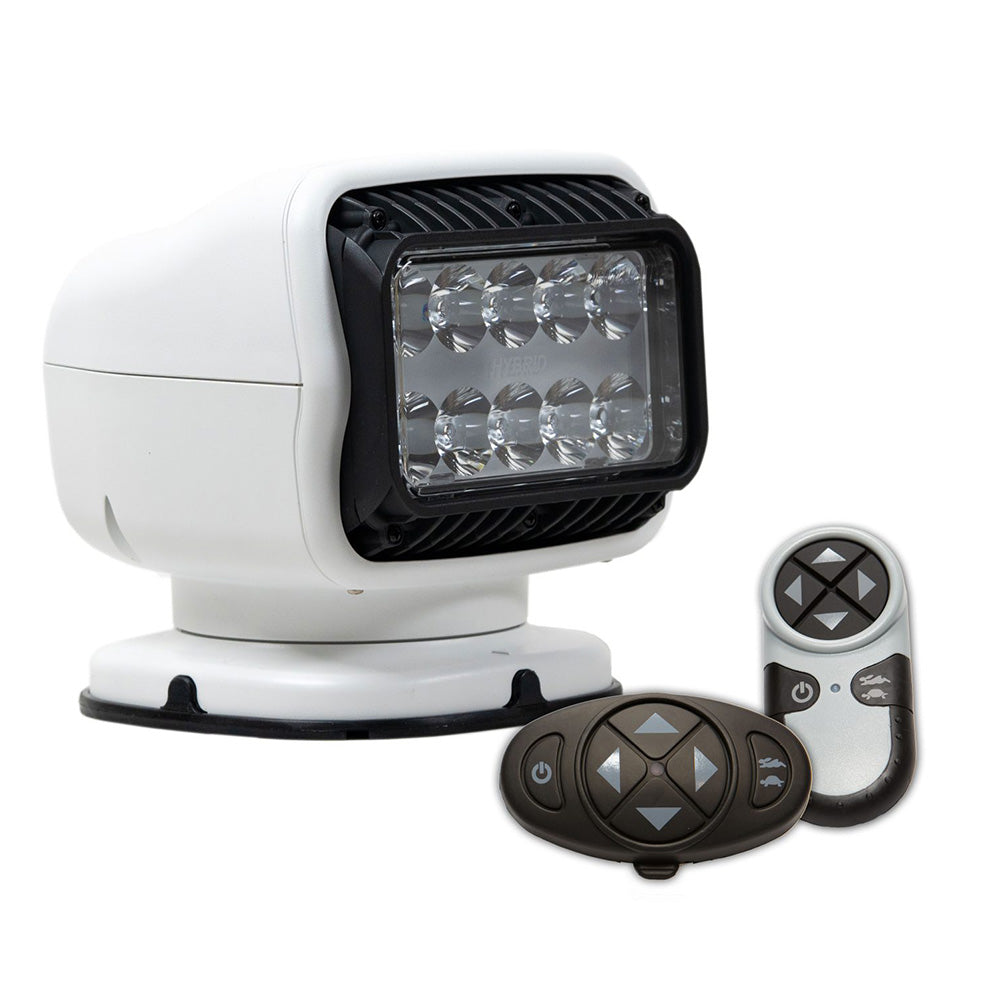 Golight GT Series LED Hybrid Light Permanent Mount w/Handheld Wireless Dash Mount Remotes - 12V - White [20078GT]