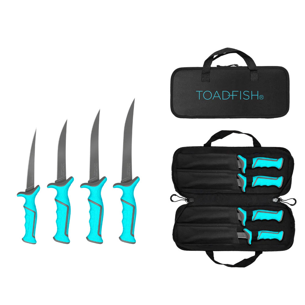 Toadfish Fixed Filet Knife Set - 4 Knives - 5, 6, 7 8 Fixed Knives [1175]