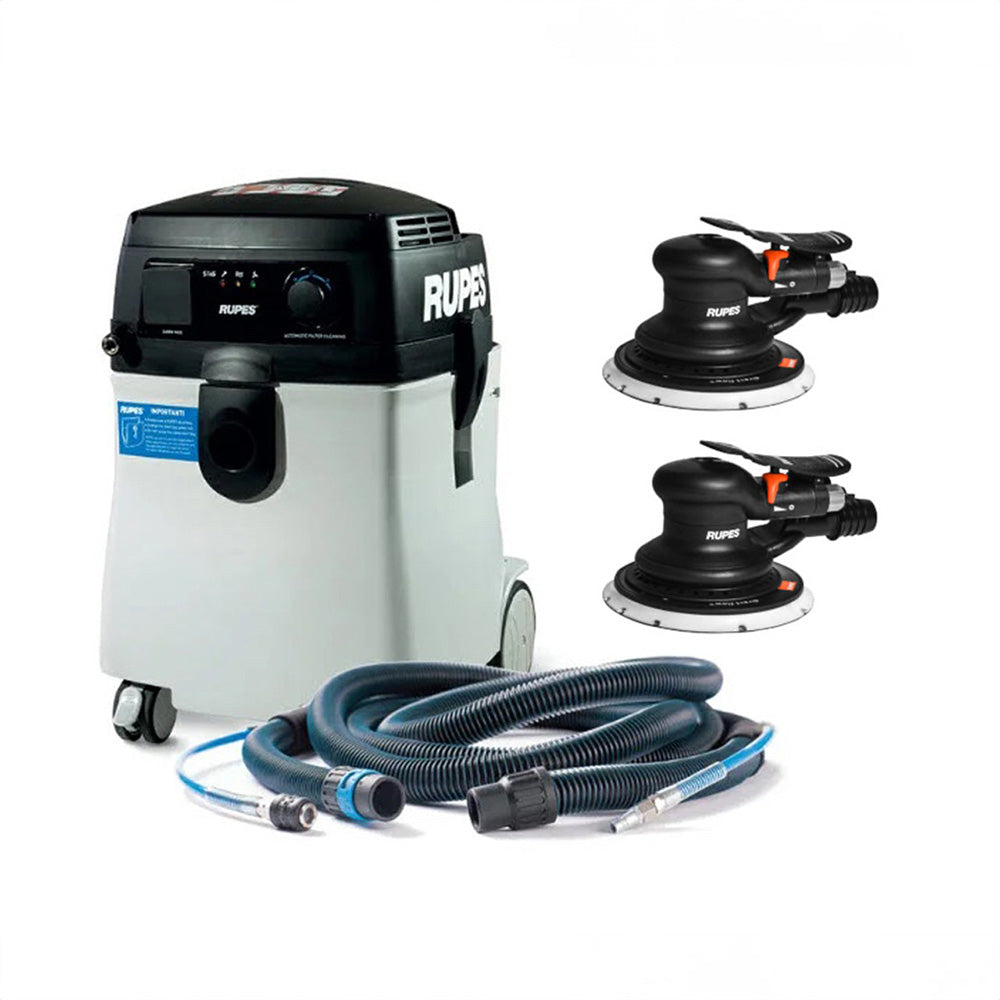 RUPES S245 Portable Vacuum Long Hose Kit w/(1) RH356A (1) RH359A Skorpio Sander [S245EPL/KL2-69]