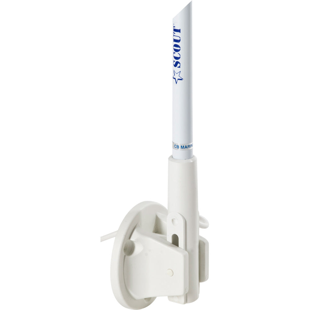 Scout 5' White VHF Antenna 3dB Lift Lay Mount w/5M RG-58 [PF AN NVHF00005]