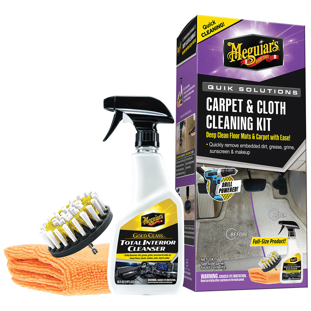 Meguiar's Quik Solutions Carpet Cloth Cleaning Kit [G55268]