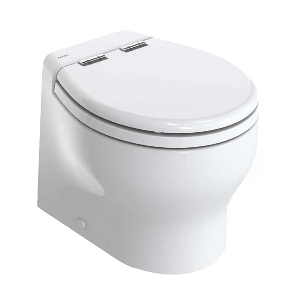 Thetford Silence 2G w/Wood Polyester Soft Close Seat Standard Solenoid - Short, White, 12V [T-E2G012DW/D00C00]