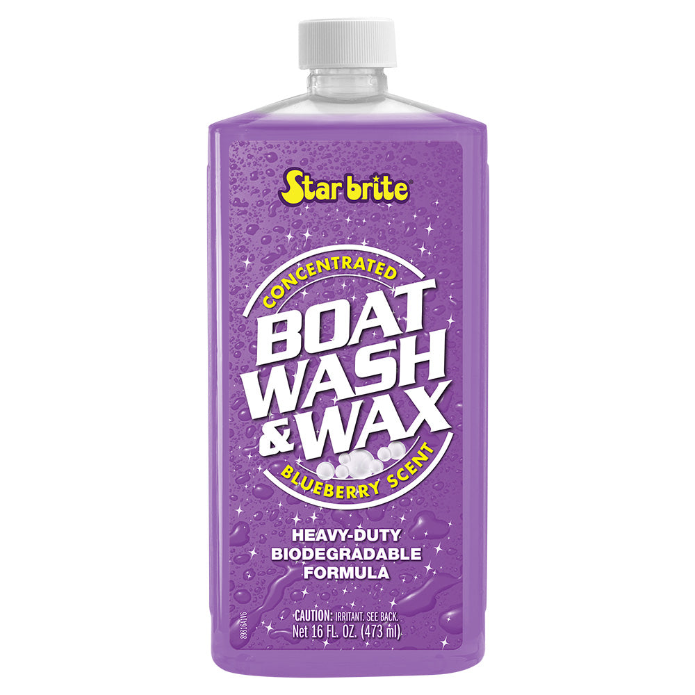 Star brite Boat Wash Wax - Heavy Duty Concentrate - Blueberry Scent - 16 oz [89816]