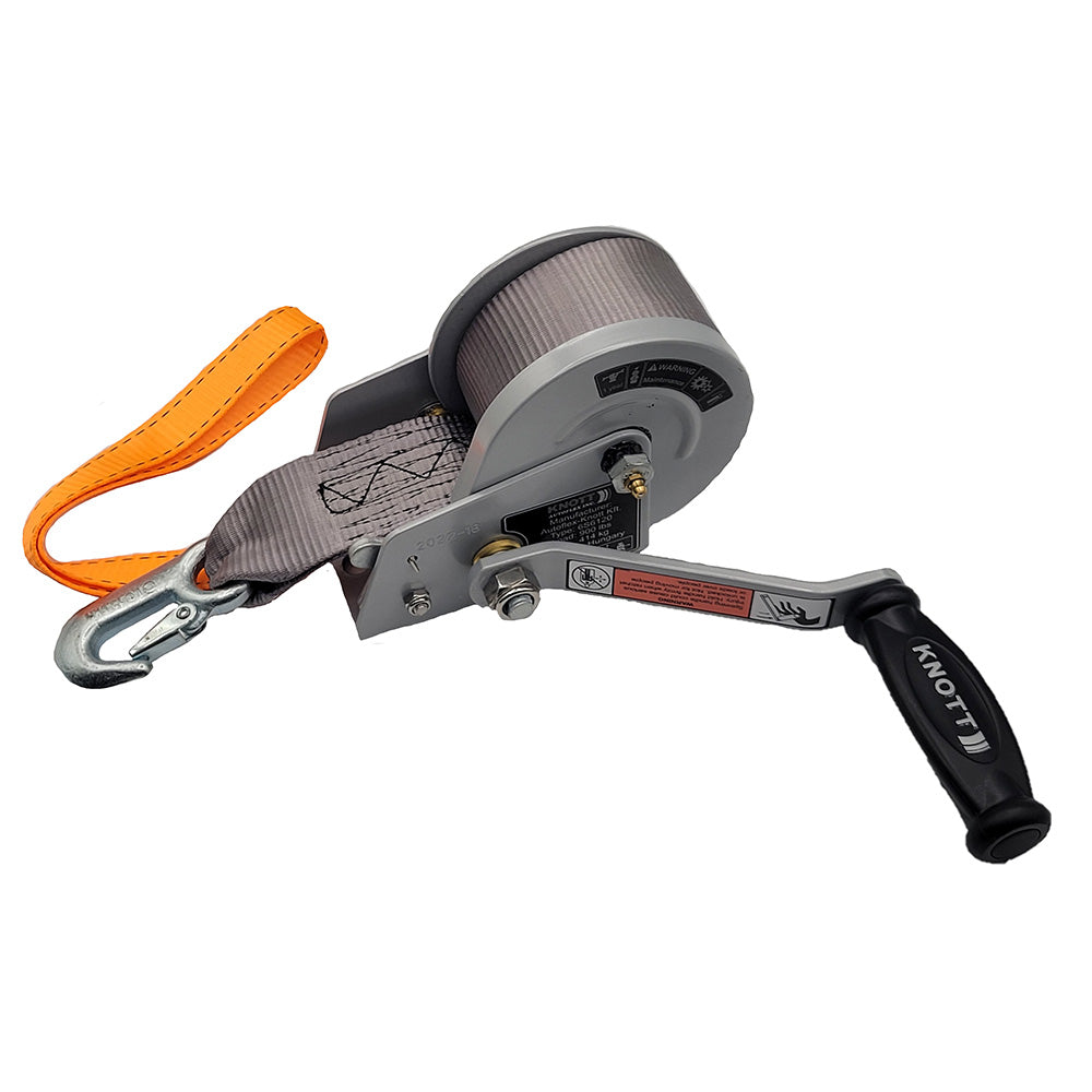 Load Rite Single-Speed Trailer Winch - 900lbs - 12' Strap - 7