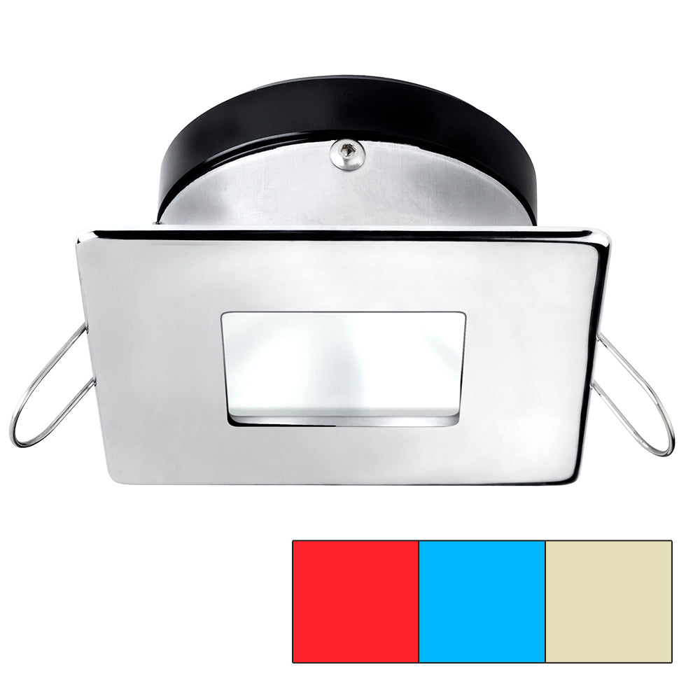 i2Systems Apeiron A1120 Spring Mount Light - Square/Square - Red, Warm White Blue - Polished Chrome [A1120Z-14HCE]
