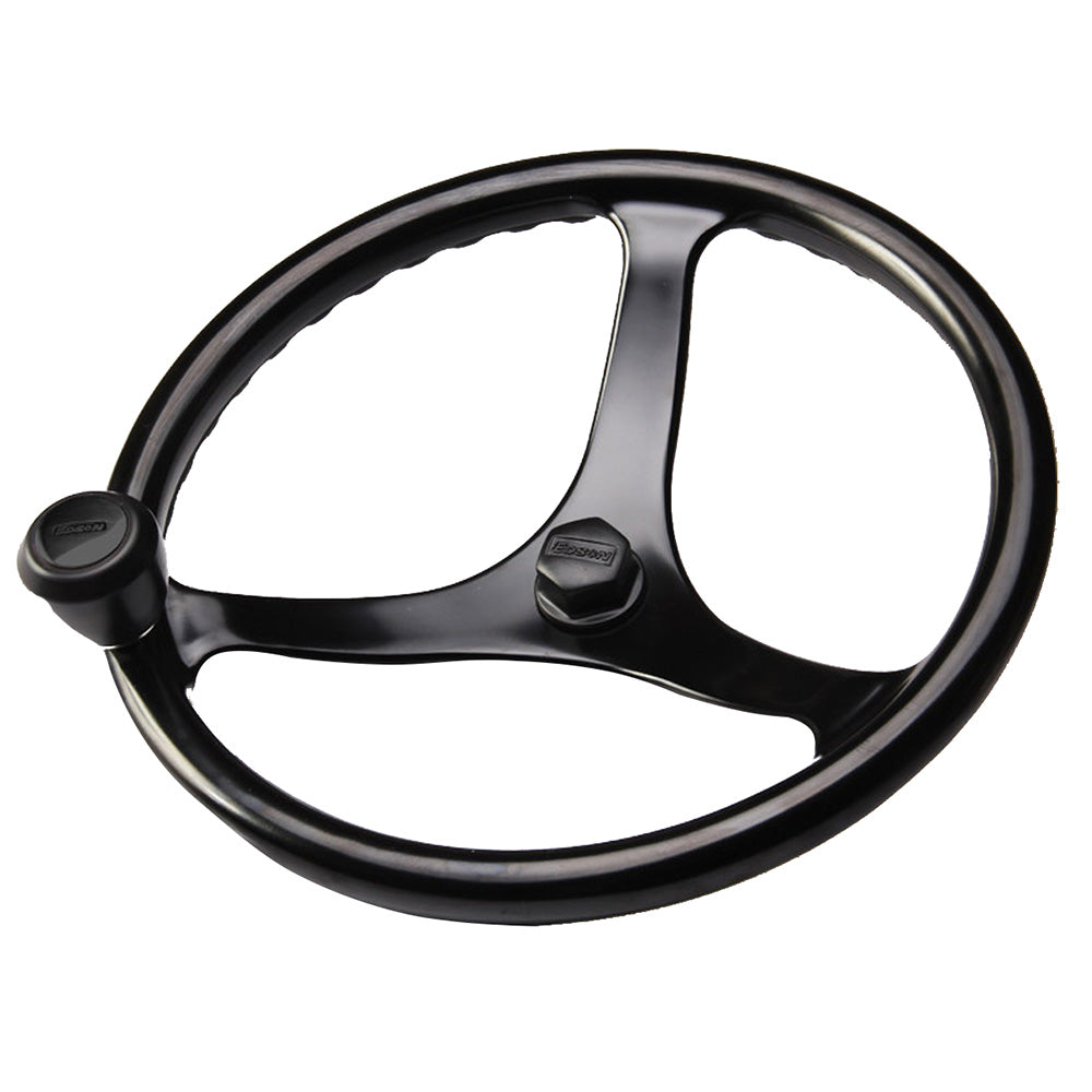 Edson Power Wheel Black w/Black Nut Black Knob - 14.5