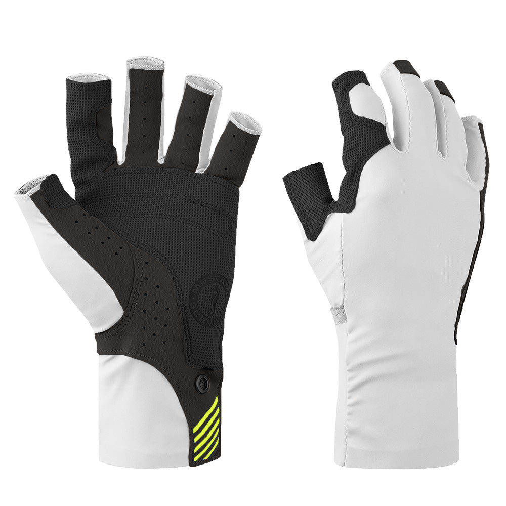 Mustang Traction UV Open Finger Gloves - White Black - XL [MA6007-267-XL-267]