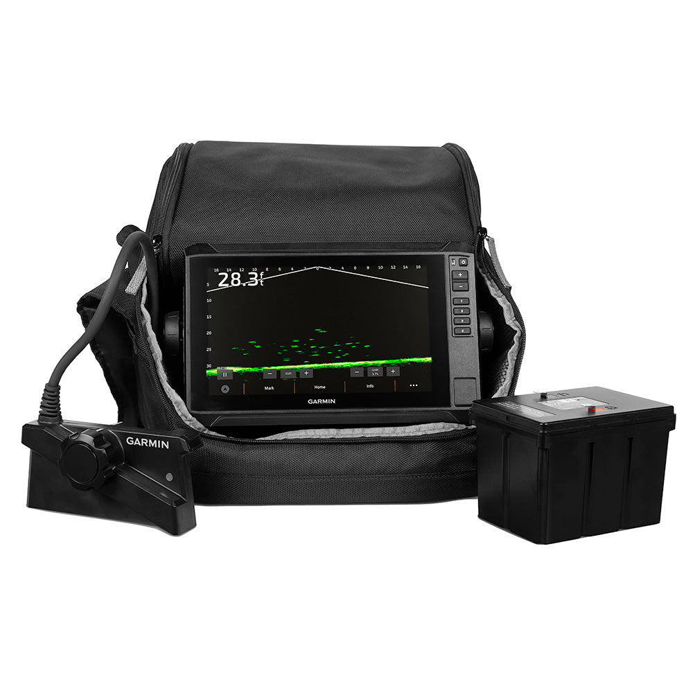 Garmin ECHOMAP UHD2 93SV LiveScope Plus Ice Fishing Bundle LI w/ECHOMAP UHD2 93sv, LiveScope Plus System Lithium-ion Battery [010-02688-35]