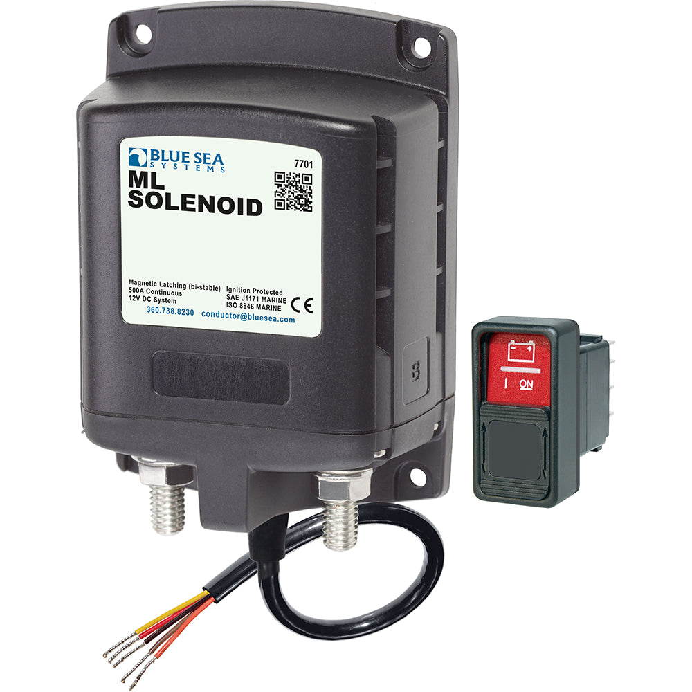 Blue Sea 7701 ML-Series Solenoid w/Contura Switch 12VDC [7701]