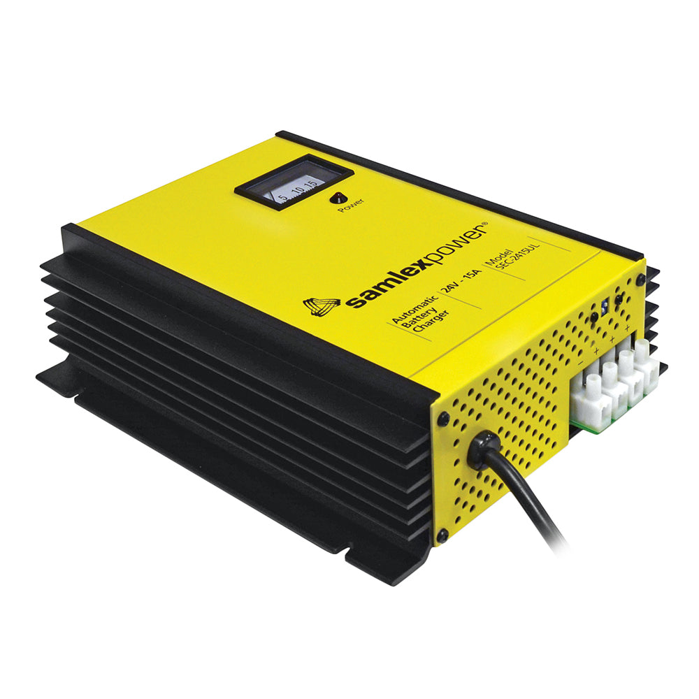 Samlex 15A Battery Charger - 24V - 3-Bank - 3-Stage w/Dip Switch Lugs [SEC-2415UL]