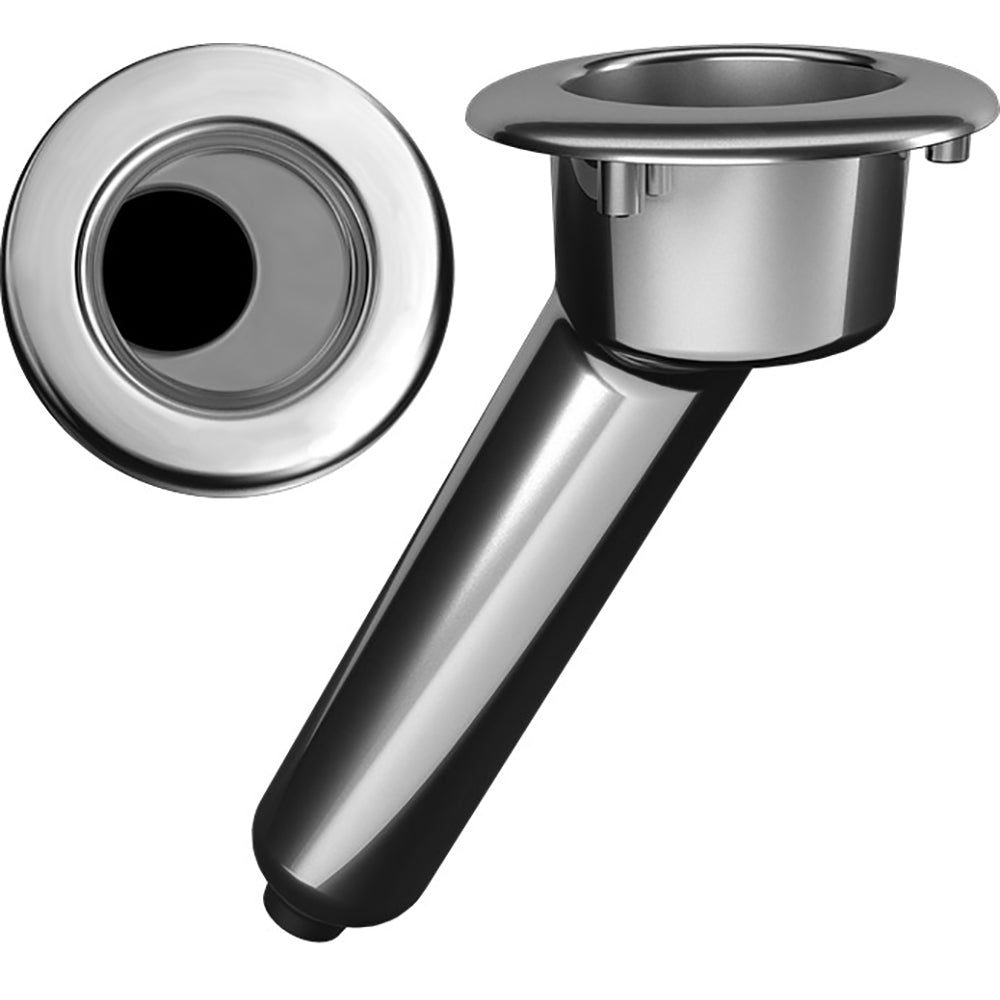 Mate Series Elite Screwless Stainless Steel 30 Rod Cup Holder - Drain - Round Top [C1030DS]