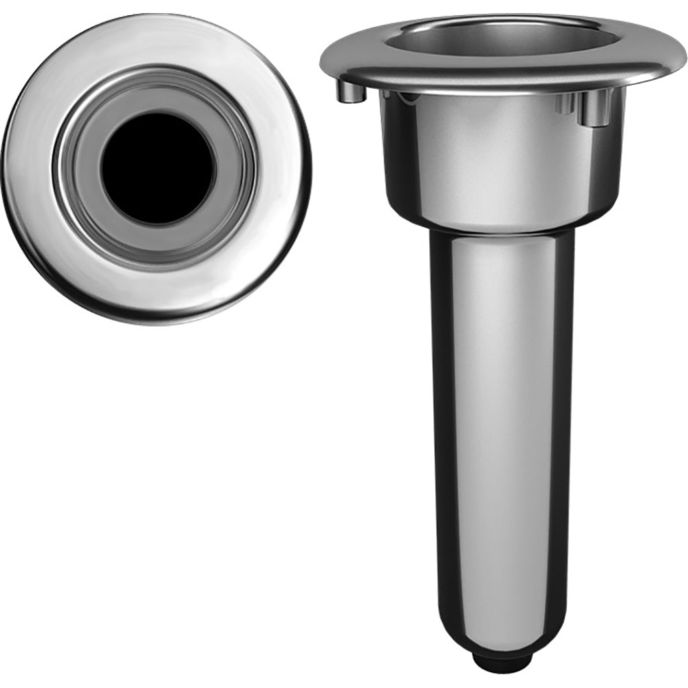 Mate Series Elite Screwless Stainless Steel 0 Rod Cup Holder - Drain - Round Top [C1000DS]