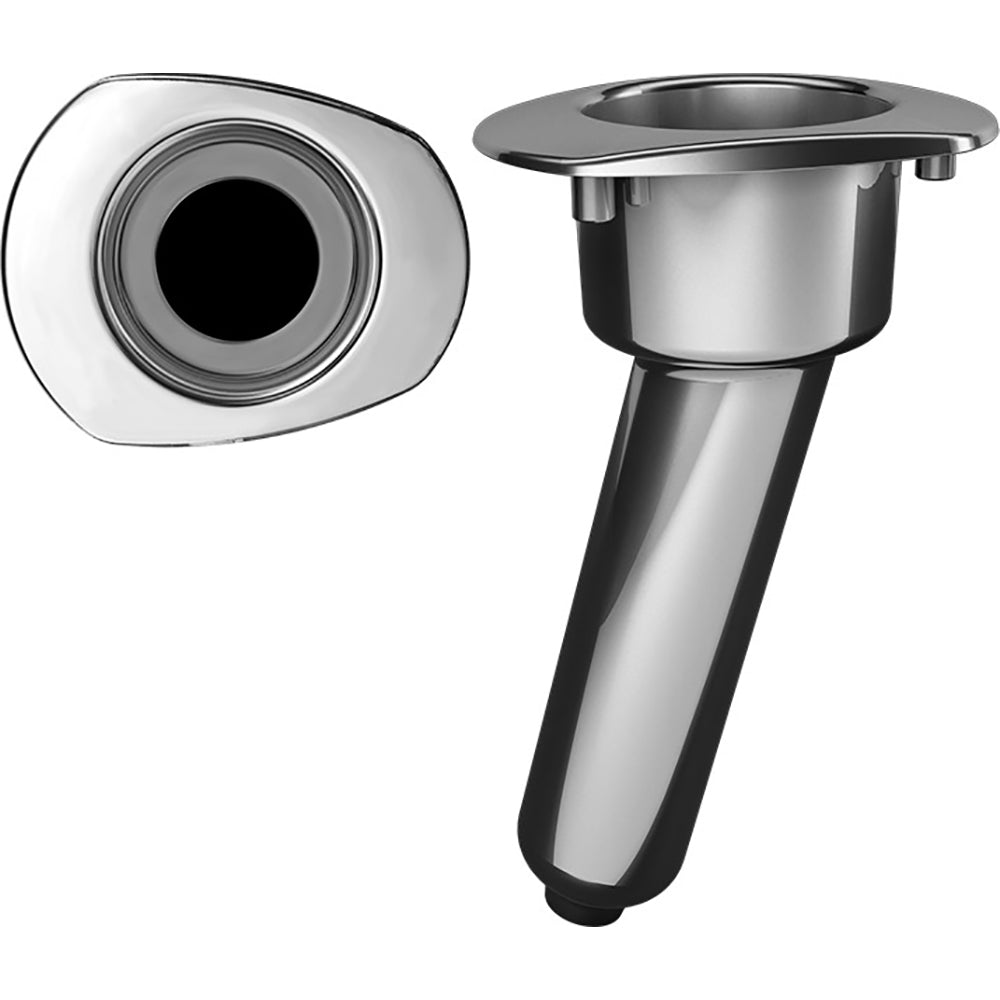 Mate Series Elite Screwless Stainless Steel 15 Rod Cup Holder - Drain - Oval Top [C2015DS]