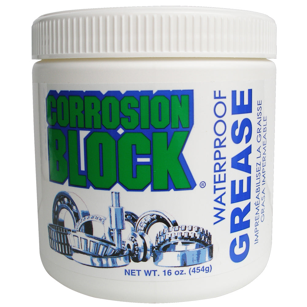 Corrosion Block High Performance Waterproof Grease - 16oz Tub - Non-Hazmat, Non-Flammable Non-Toxic [25016]