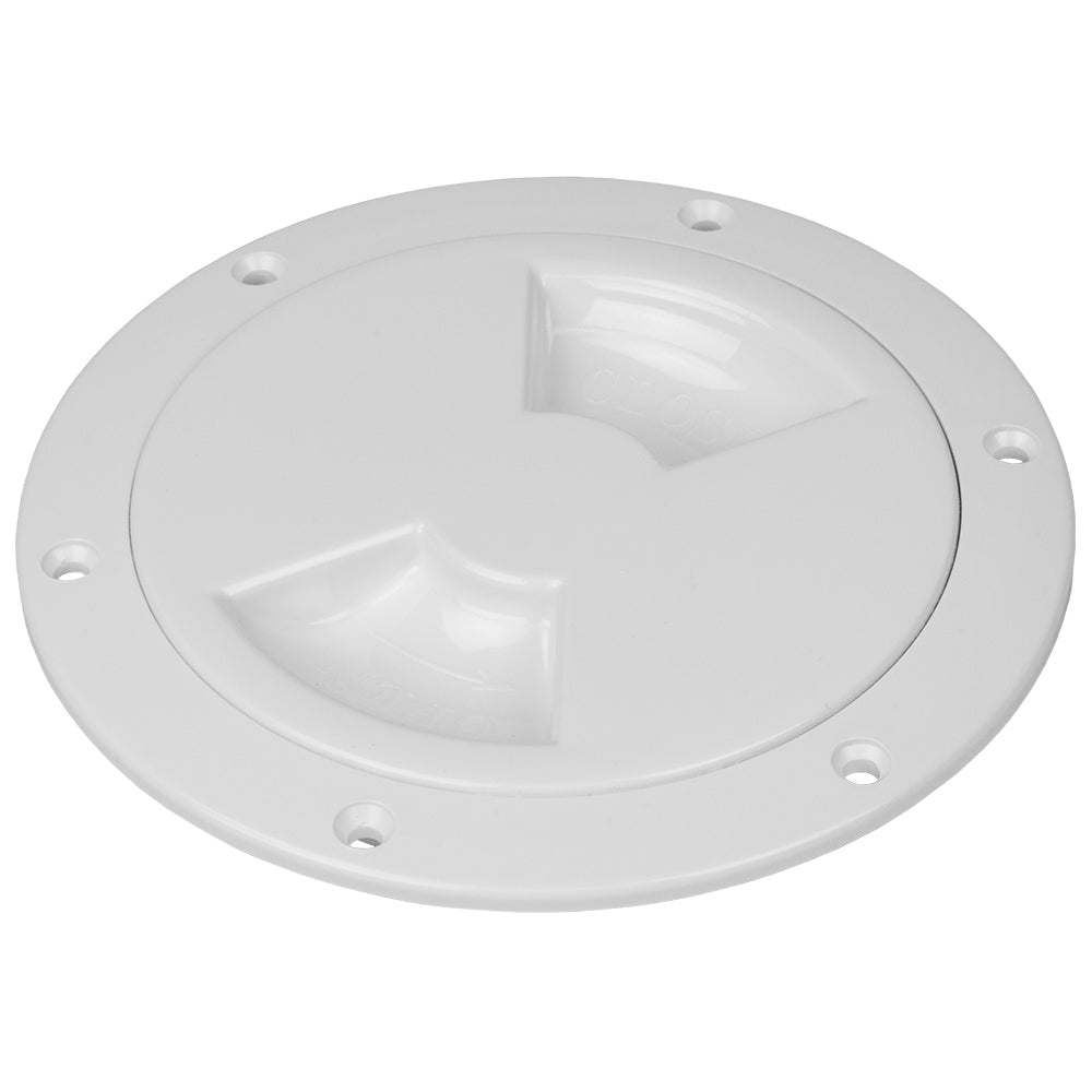 Sea-Dog Smooth Quarter Turn Deck Plate - White - 6