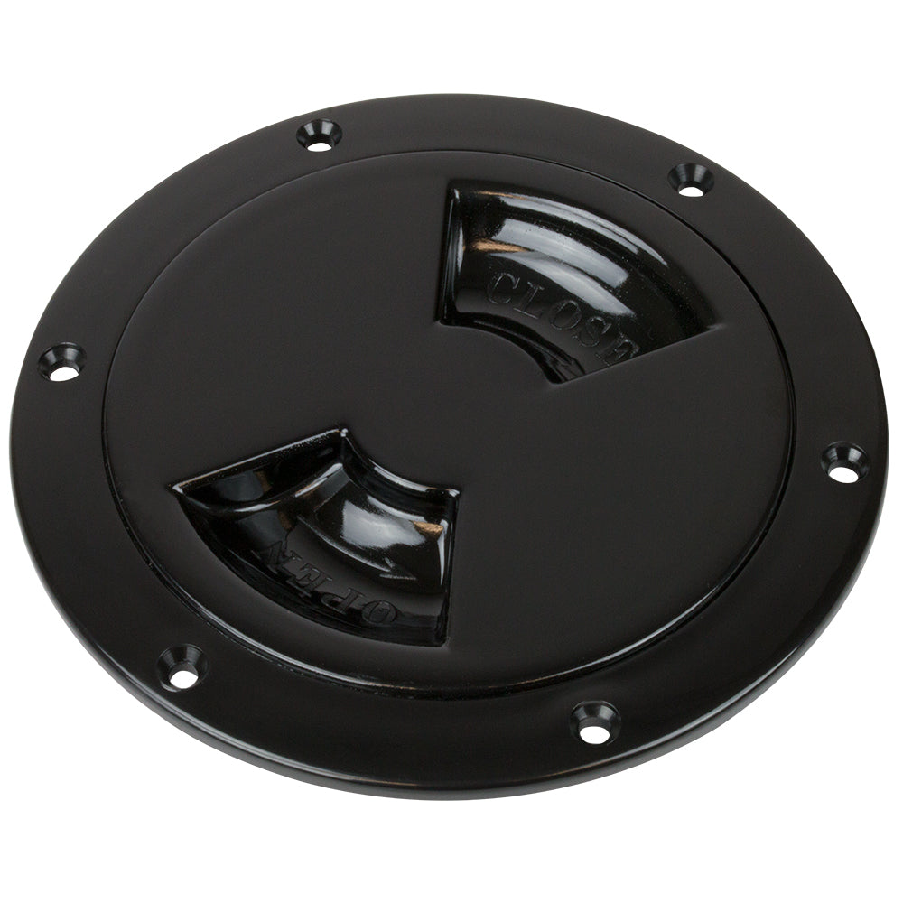 Sea-Dog Smooth Quarter Turn Deck Plate - Black - 6