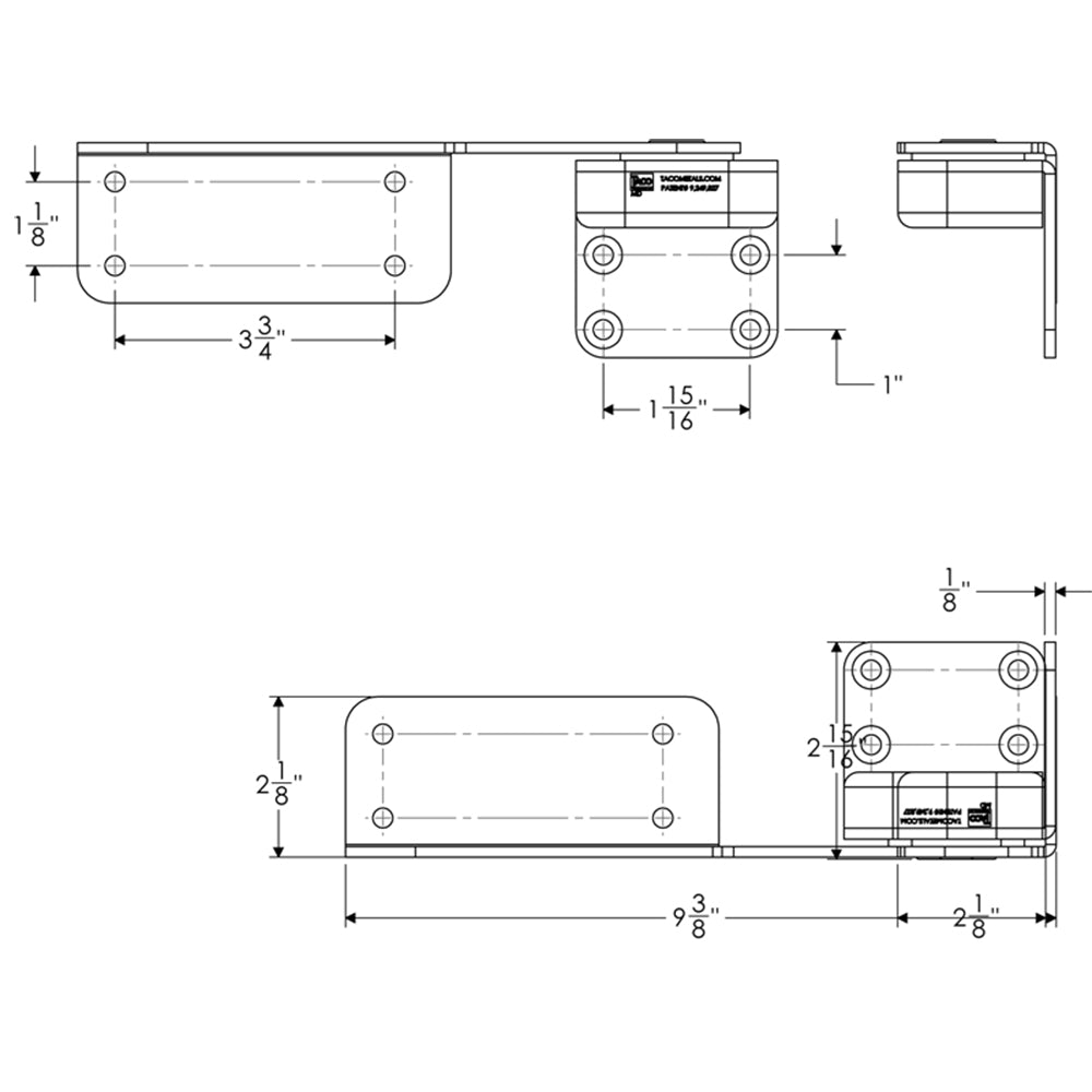 TACO Command Ratchet Hinges - 9-3/8