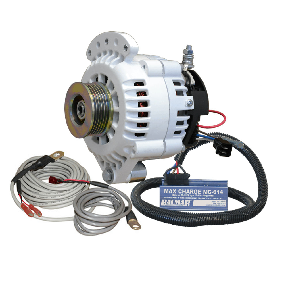 Balmar 621 Series 120A Kit w/MC-618 Regulator, T-Sensor, K6 Pulley, Single Foot Mounting Hardware [621-VUP-MC-120-K6]