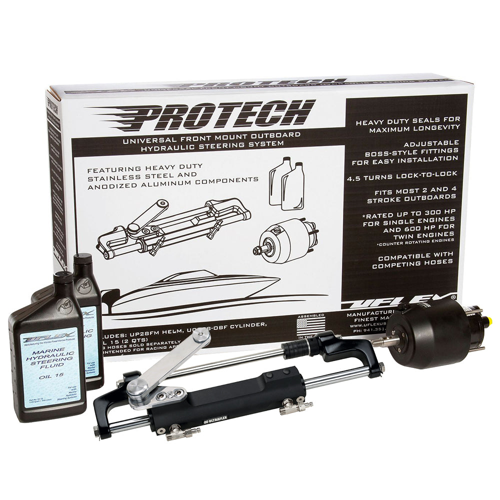 Uflex PROTECH 2.1 Front Mount OB Hydraulic System - Includes UP28 FM Helm Oil UC128-TS/2 Cylinder - No Hoses [PROTECH 2.1]