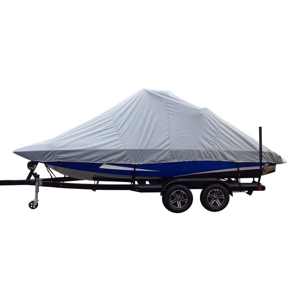 Carver Sun-DURA Specialty Boat Cover f/23.5 Inboard Tournament Ski Boats w/Wide Bow Swim Platform - Grey [82123S-11]
