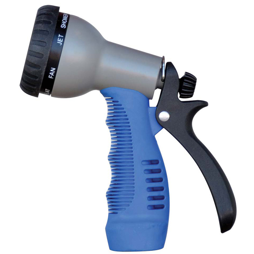 HoseCoil Rubber Tip Nozzle w/9 Pattern Adjustable Spray Head Comfort Grip [WN515]