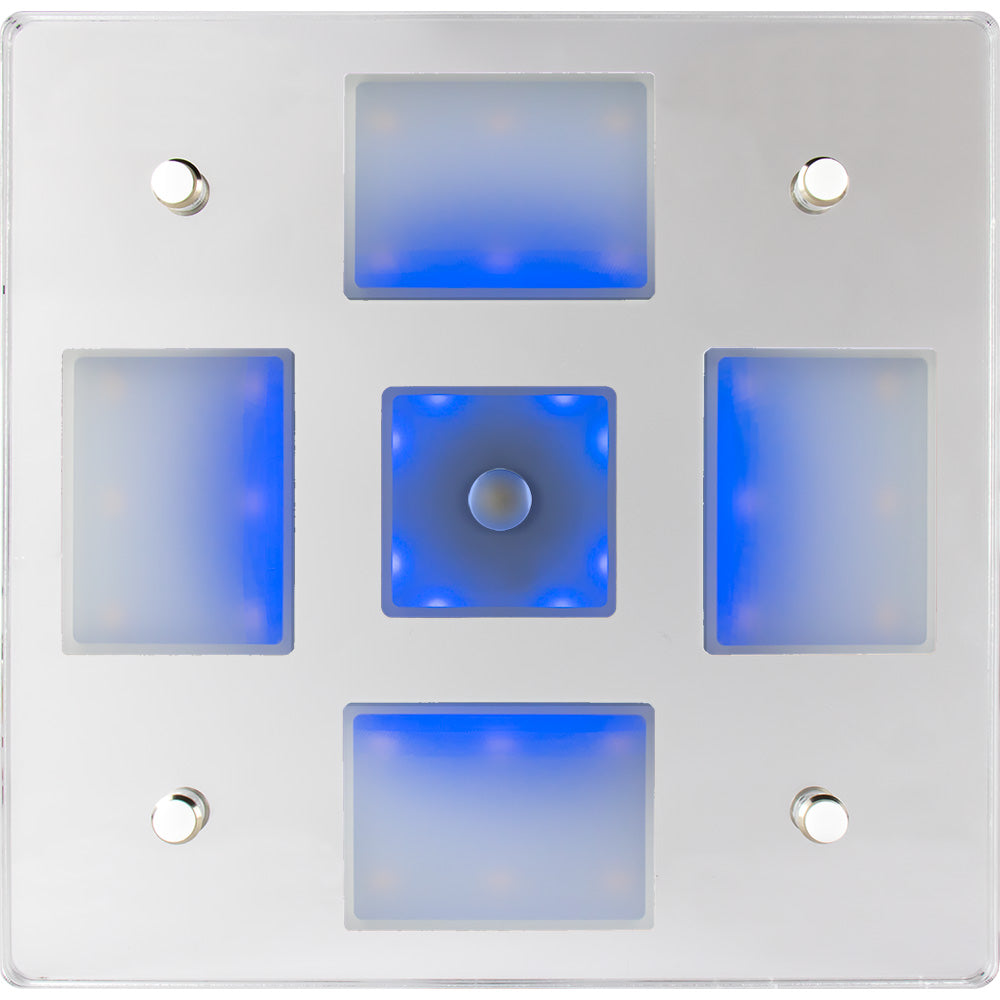 Sea-Dog Square LED Mirror Light w/On/Off Dimmer - White Blue [401840-3]