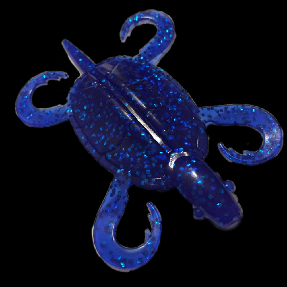Original Doomzday Turtle 3 in. Soft Plastic Fishing Lure 5-Pk - Sapphire Blue
